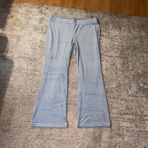NWT Juicy Couture Velour Flare Sweat Pants. Baby Blue. XL N2K